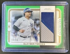 2023 Topps Definitive Gleyber Torres Jumbo Relic Patch Green #/15