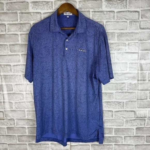 Polo de golfe Peter Millar Summer Comfort Desert Mountain Jazz AOP MÉDIO elástico - Imagem 2 de 4