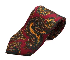 DRAKE'S London tie (DR1AAN-25663-1)  Red Paisley