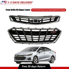 Front Grille Kit Upper Lower For 2016-2019 Chevy Cruze Sedan Model W Rs Package