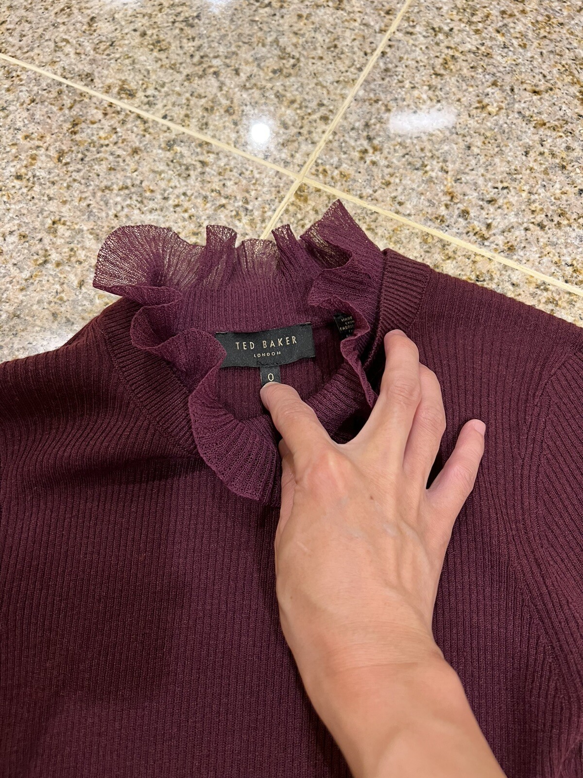 Ted Baker Dvana Frill Neck Knit Jumper 