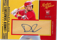 DAVID FLETCHER 2019 PANINI LEATHER & LUMBER RC SIGNATURES #131 SP 61/99 ANGELS
