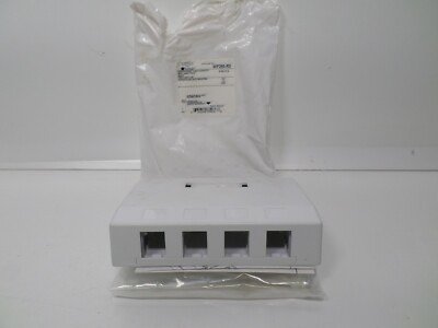 4 Port Cat6 5E RJ45 Network Surface Mount Box For Keystone Jack Insert 