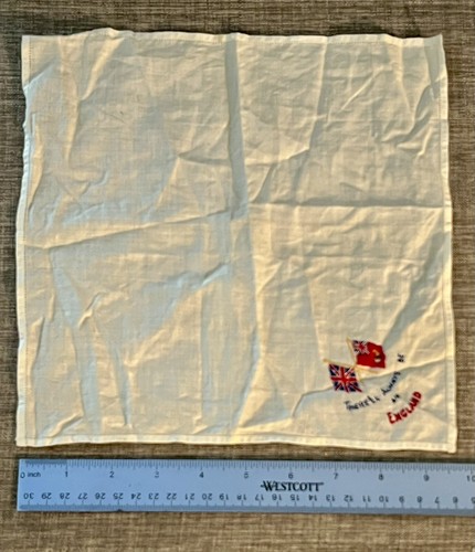 There’ll Always Be An England Handkerchief VINTAGE HAND-STITCHED RARE WW11 - Picture 3 of 5