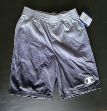Champion Kids Athletic Shorts Size Large Grey Solid 8" Inseam.