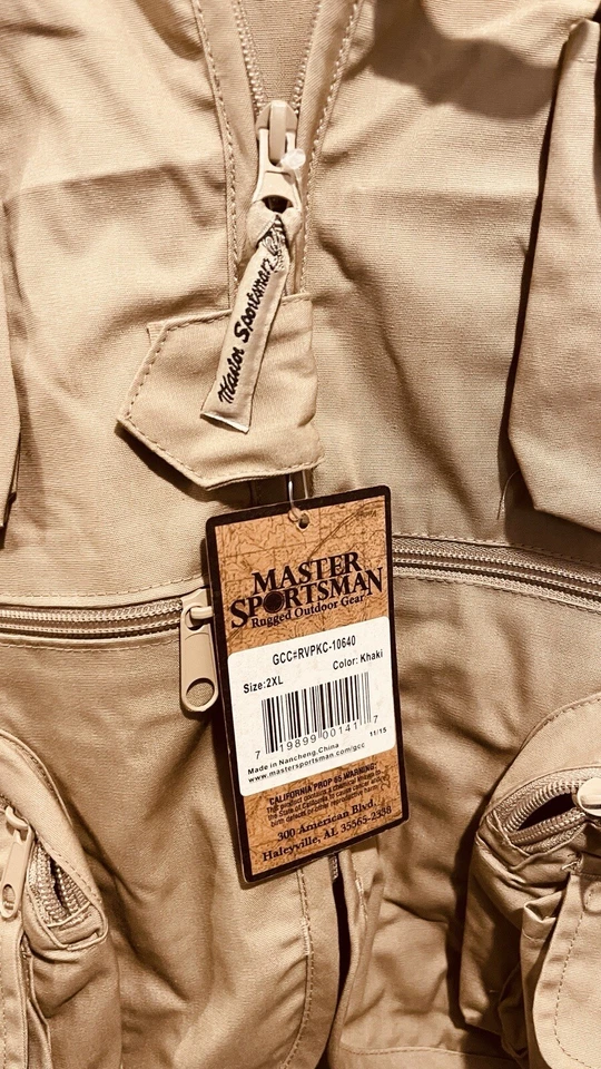 Master Sportsman Brown Pockets Vest Fishing/Hunting/Traveling 2XL - Image 4 of 4