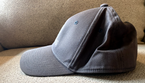 Adidas Gray Logo Baseball Hat - L/XL Aeroready Cotton Spandex - Picture 2 of 7