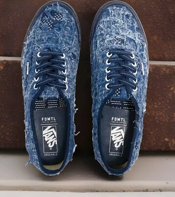 VANS x FDMTL OG authentic LX Distressed Indigo NEW men's size 12