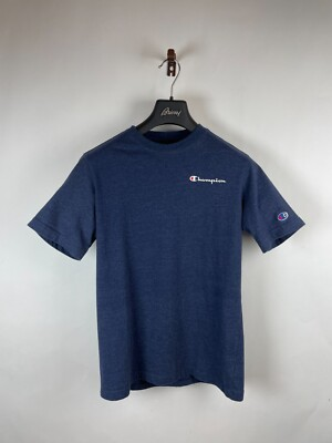 #ad #ad CHAMPION Men#x27;s Blue logo T Shirt Medium $15.00