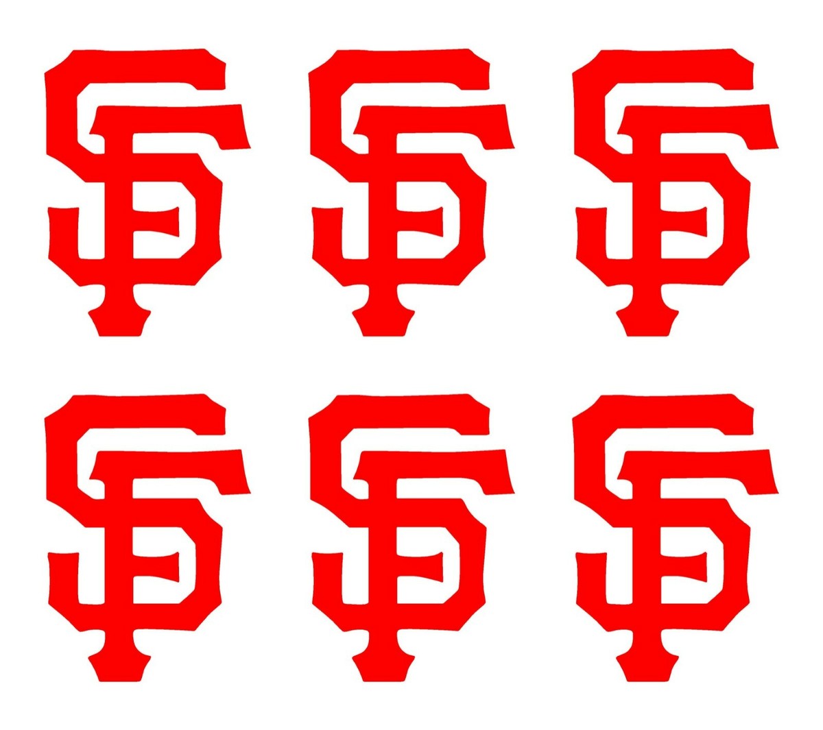 Rico San Francisco Giants Primary Logo Decal - 4x4 Inch Clear Vinyl Sticker For Car, Window - View #12