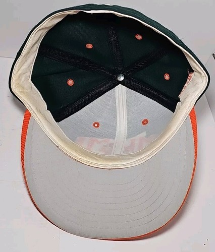 VTG Miami Hurricanes Hat Cap Fitted Adult Size 7 3/8 Green USA Made Big East 90s - Picture 7 of 9