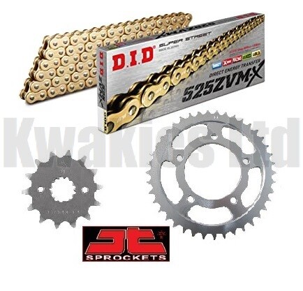 Fits: Kawasaki ZX10R JBF-JFF 2011-2015 DID ZVMX Gold X-Ring Chain