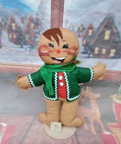großer Vintage 1991 Annalee 20" großer Weihnachts-Lebkuchenmann Meredith NH - Bild 8 von 8