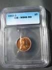 1955 S Lincoln WHEAT cent IGC SLAB Sealed MS 66 RD
