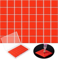 SYWHXY 100Pcs Diamond Art Wax DIY Painting Glue Clay, Red Refills with Storage B