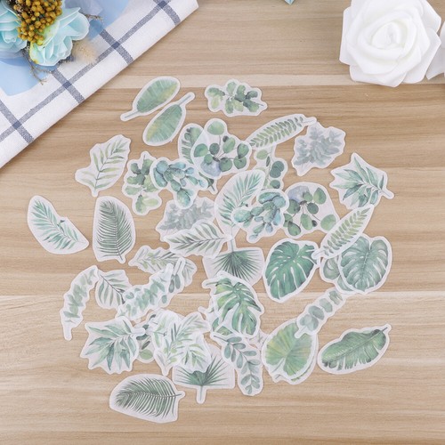 Grüne Baum-Serie Stickerbuch – 20 Blätter PET-Aufkleber Für Scrapbooking, Vorgeschnitten