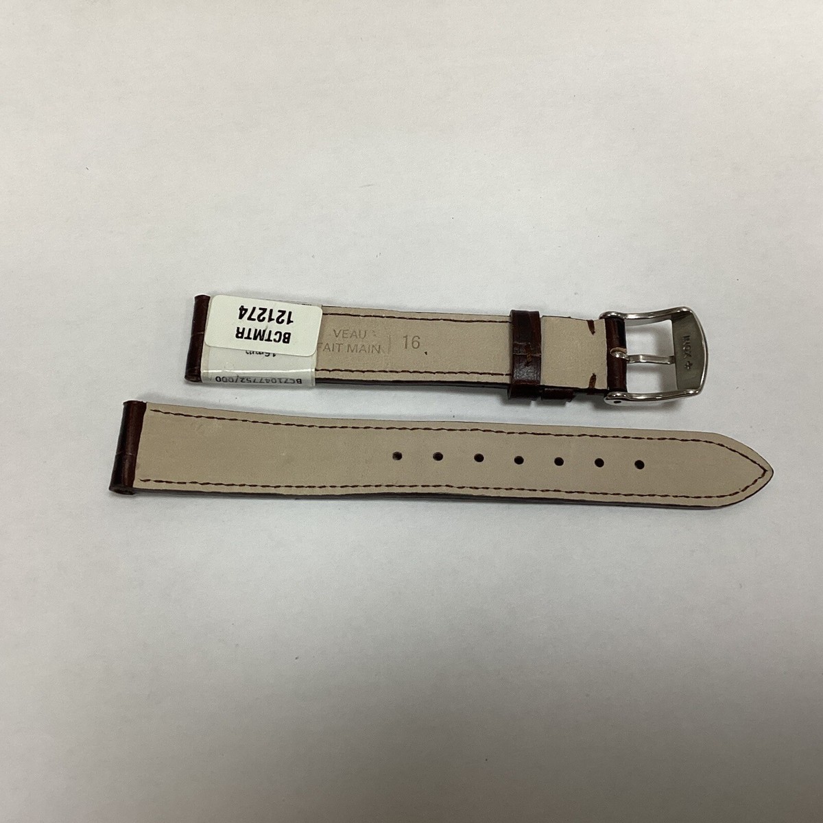 Bracelet montre long ZRC cuir de veau grain alligator 16mm | Achetez sur Bracelet montre long ZRC cuir de veau grain alligator 16mm | Achetez sur