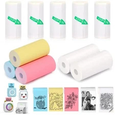 10 Rolls Thermal Mini Printer Paper for Inkless Mini Printer 5 Rolls Thermal ...