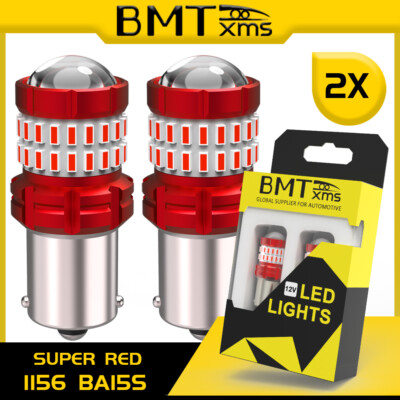 KaiDengZhe 1156 BA15S LED Brake Light Bulb, 12v P21W Red LED Built In - Foto 4