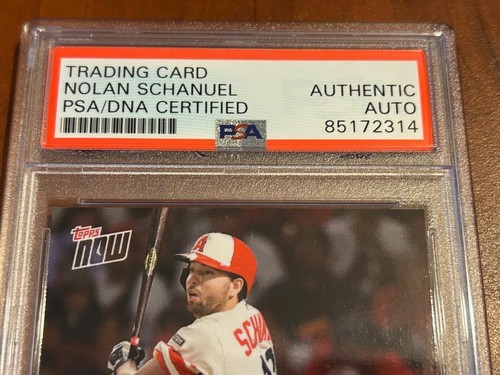 NOLAN SCHANUEL ANAHEIM ANGELS 2023 TOPPS NOW ROOKIE CALL UP DEBUT SIGNED PSA COA - Picture 3 of 4