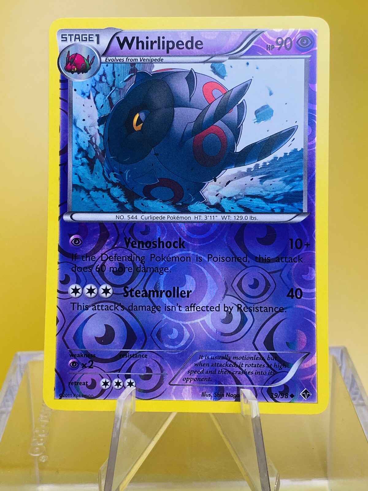 Whirlipede 39/98 | BW - Emerging Powers | REVERSE HOLO | Pokemon NM