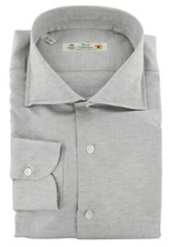 Luigi Borrelli Light Gray Melange Dress Shirt - Slim - 91