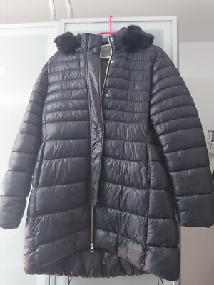 Romeo Gigli Sportif Mantel Steppmantel Fake Fur An Der Kapuze XXL 44 