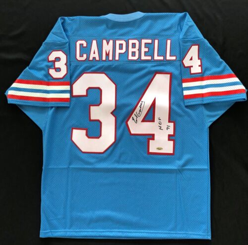 NFL Legend Earl Campbell Signed Autographed Houston Oilers Jersey W/ Tristar COA - Afbeelding 1 van 7
