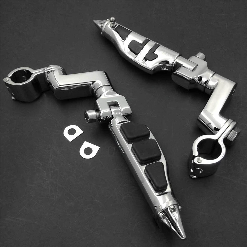 For Honda VT1100 VTX1300 VTX1800 1" Front Rider Stiletto Foot Peg Clamp Mounting — 第 2/4 张图片