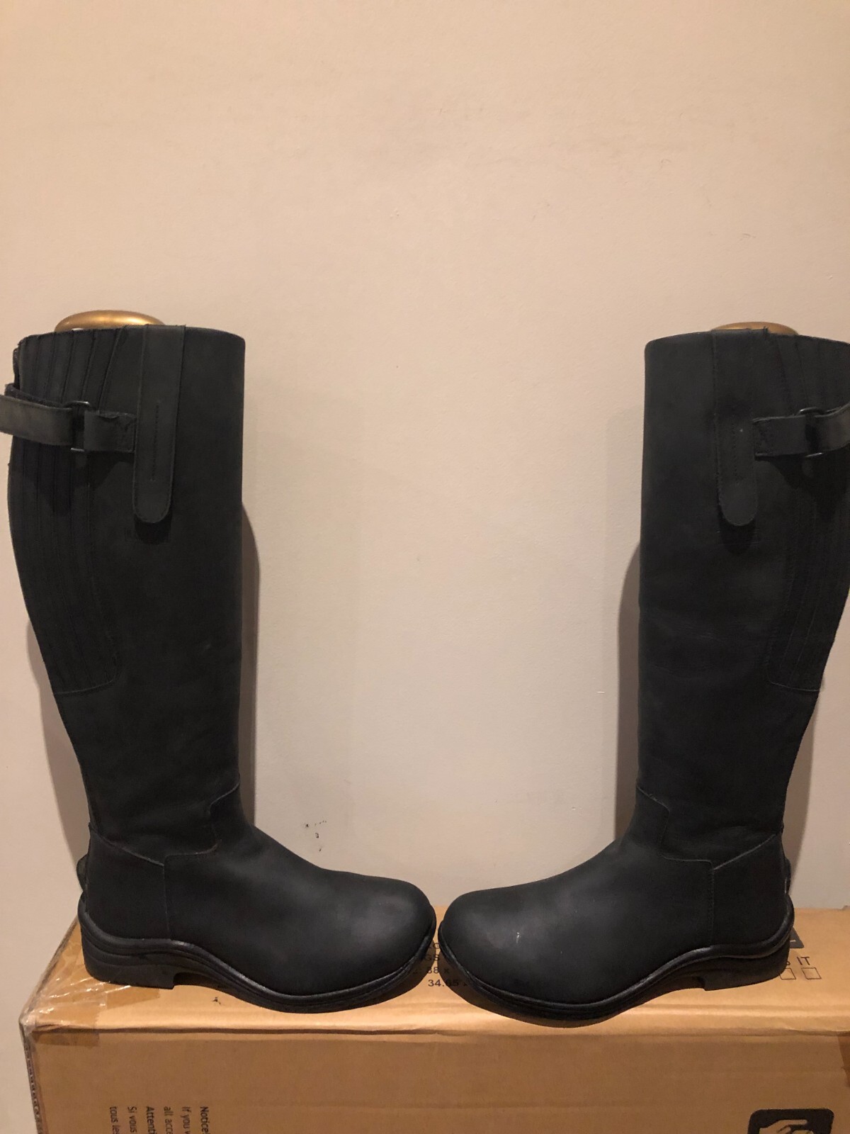 LADIES TOGGI CALGARY BLACK LEATHER LONG RIDING/COUNTRY BOOTS UK SIZE 4.