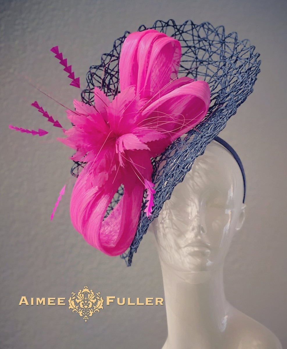 New Pink Women\'s Hat Fascinator, Tea hat new, pink Fasinator hat, Kentucky derby Raspberry Magenta Pink Mini Pillbox Kentucky Derby  main image 2