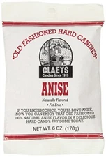 Claey's Old Fashioned Candy, Natural Anise Drops 6 oz [12-Bags]