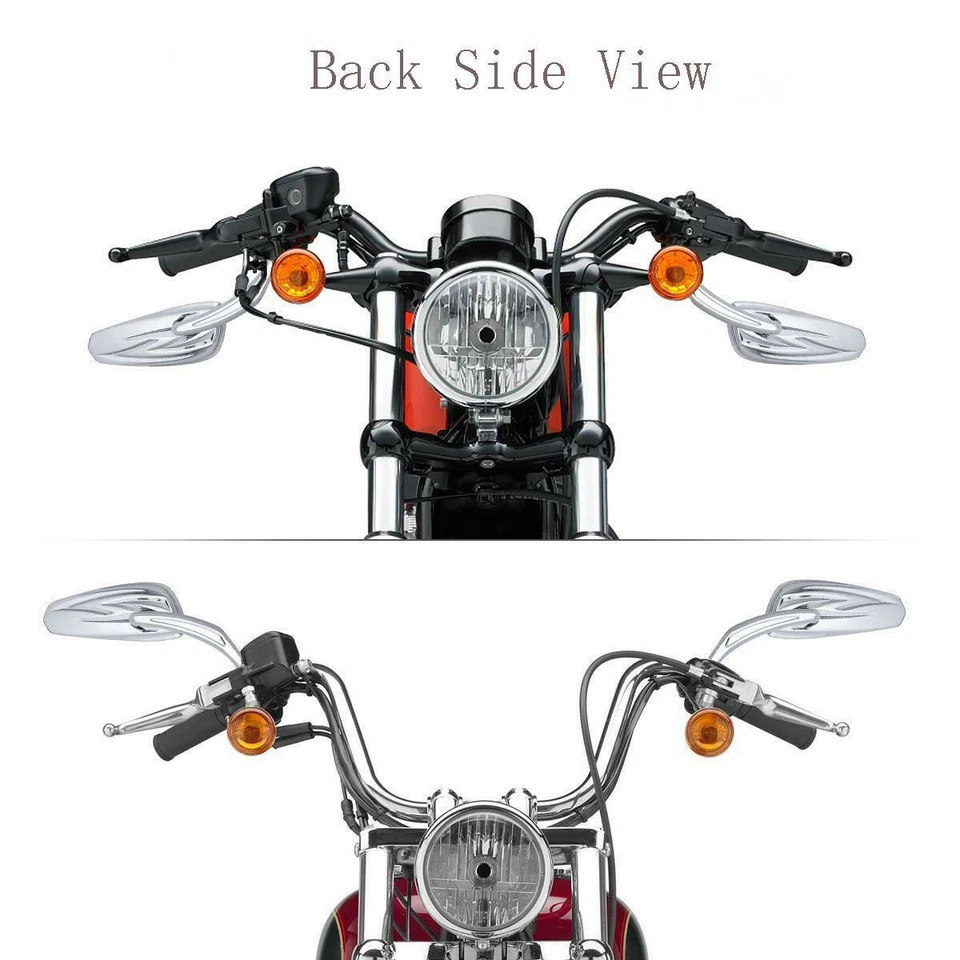 Espejo retrovisor de motocicleta apto para Harley Street Glide Road Glide Custom Touring Foto 2 de 4