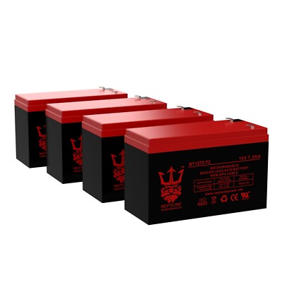 Neptune 12V 7.2AH SLA Battery Replacement for CSB GP1272F2 - 4 Pack