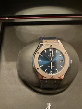 Hublot Classic Fusion Blue Dial Titanium 38mm Full Set Box Papers 565.NX.7170.LR