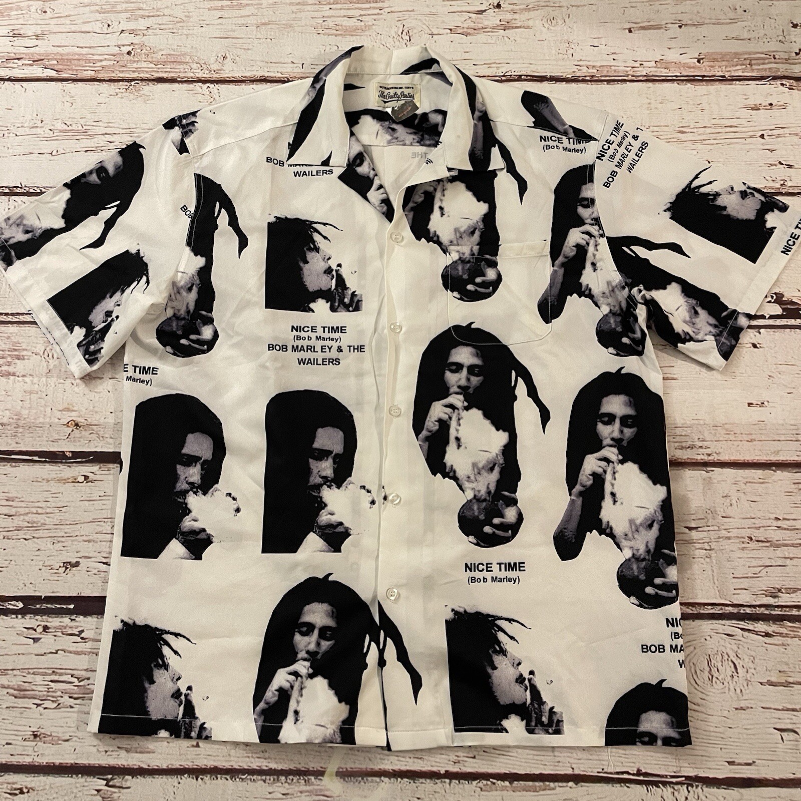 WACKO MARIA x BOBMARLEY WM-HI03 S/S HAWAIIAN SHIRT TYPE-1 WHITE 