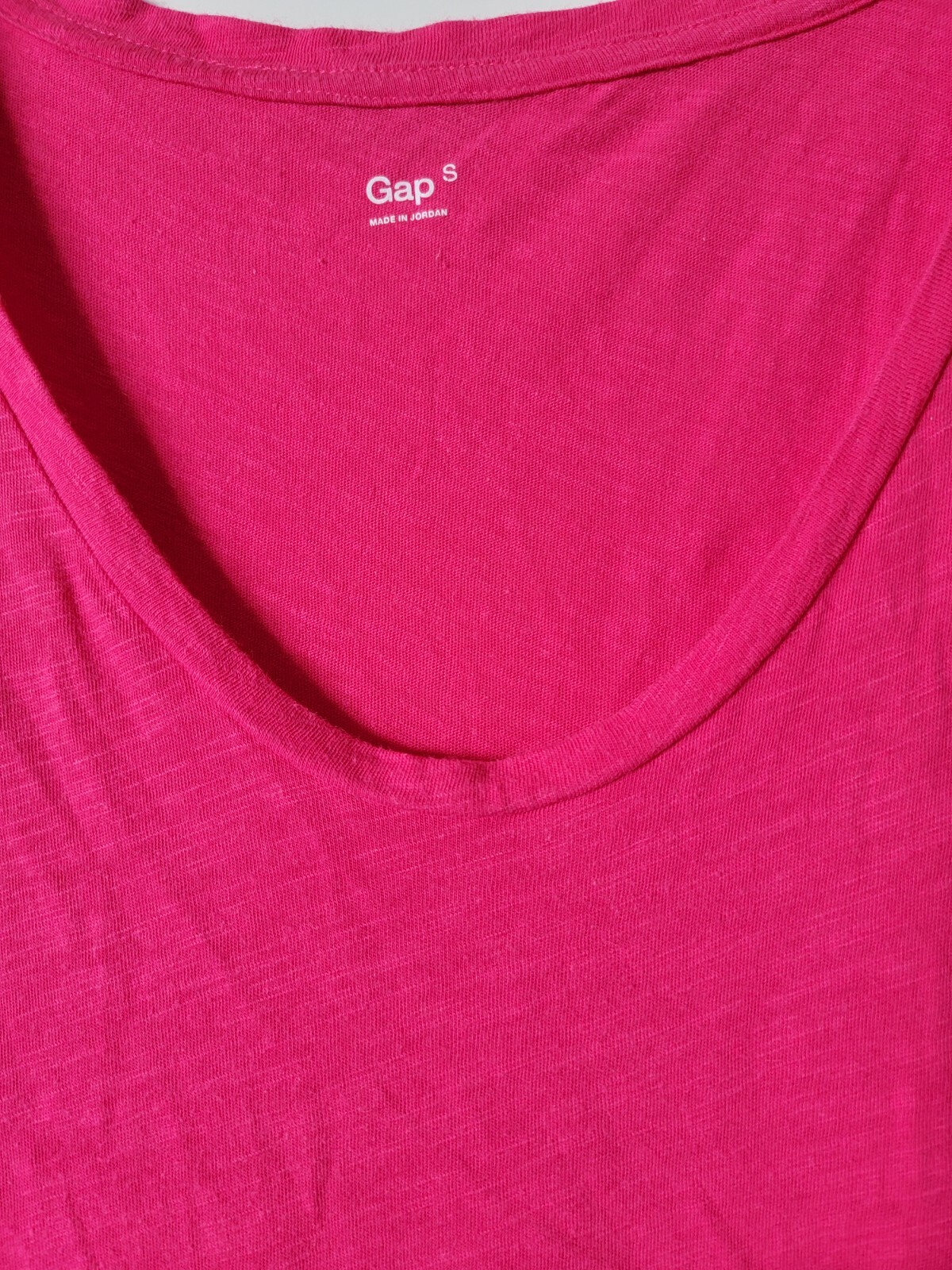GAP Solid Hot Pink Basic Short Sleeve Summer Blou… - image 6