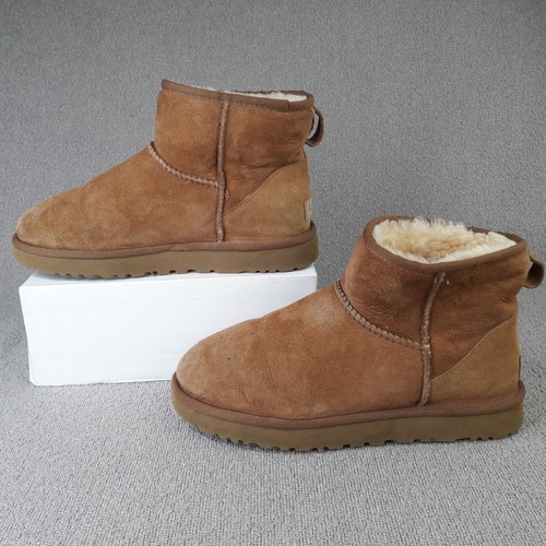 UGG Damen Stiefel UK 8 braun klassisch kurz Mini II Wildleder zum Überziehen 1016222 Schuhe
