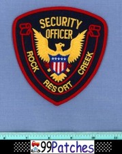 ROCK CREEK RESORT SECURITY OFFICER RED LODGE MONTANA Police Shoulder Patch 5A 