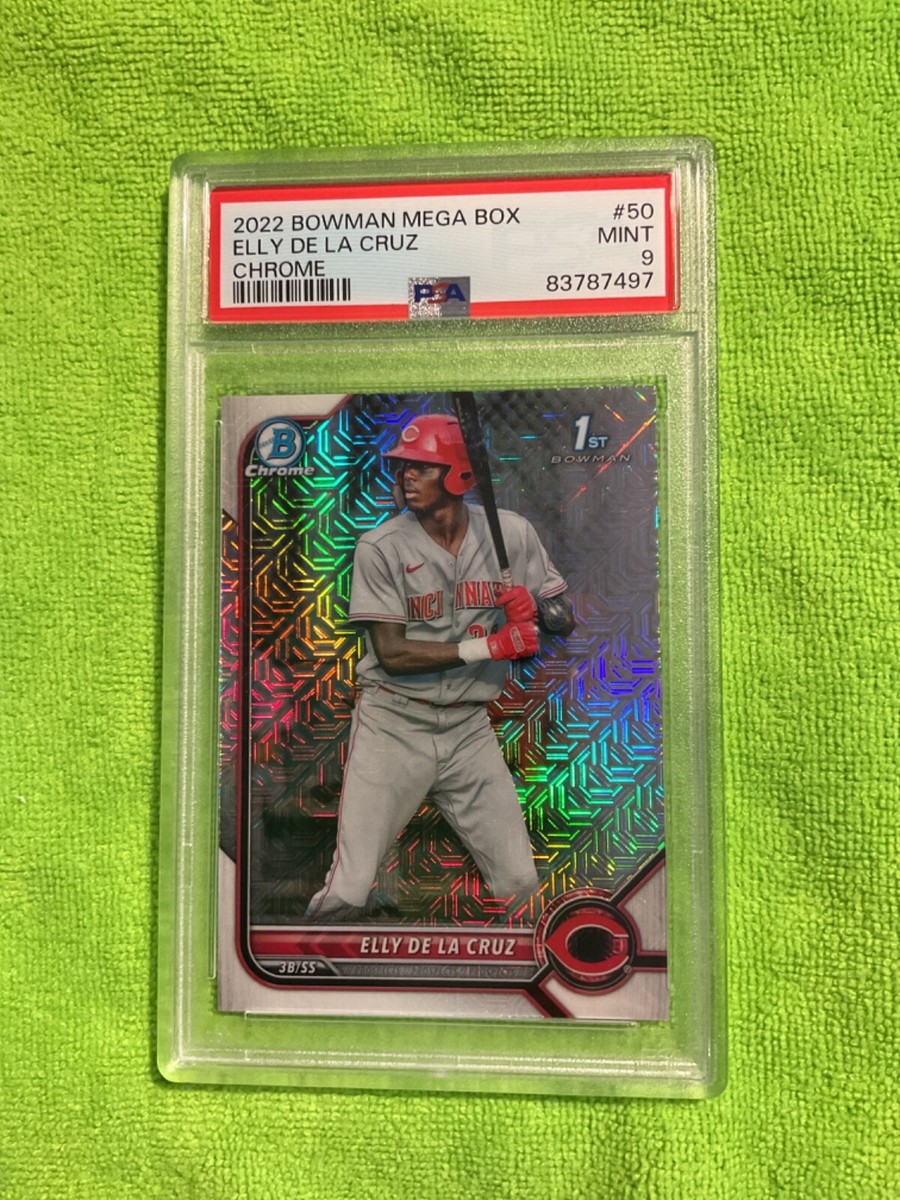2022 Bowman Chrome Mega Box 1st Elly De La Cruz Rookie Card PSA 9 