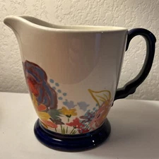 Pioneer Woman Stoneware Spring Bouquet Melody 4 Cup Measuring Pitcher Cup blue