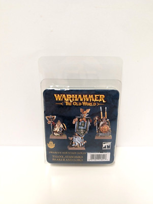 Warhammer Dwarf Dwarves Zwerge Thane, Standard Bearer and Lord NEU NEW MINT RAR