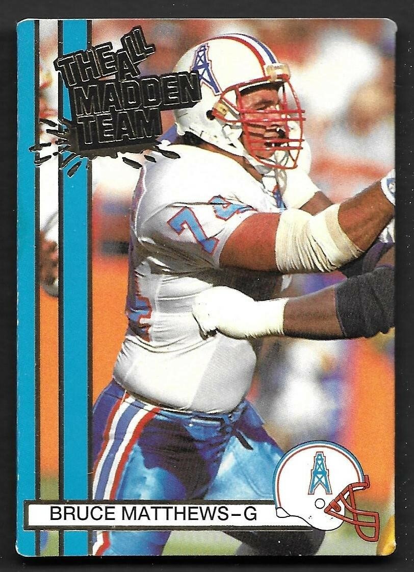 1990 Action Packed All-Madden #17 Bruce Matthews Houston Oilers