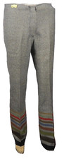 Miss Levi Wool Lined Pants - Vintage Flare Striped Bottom - 30" Waist 32" Inseam