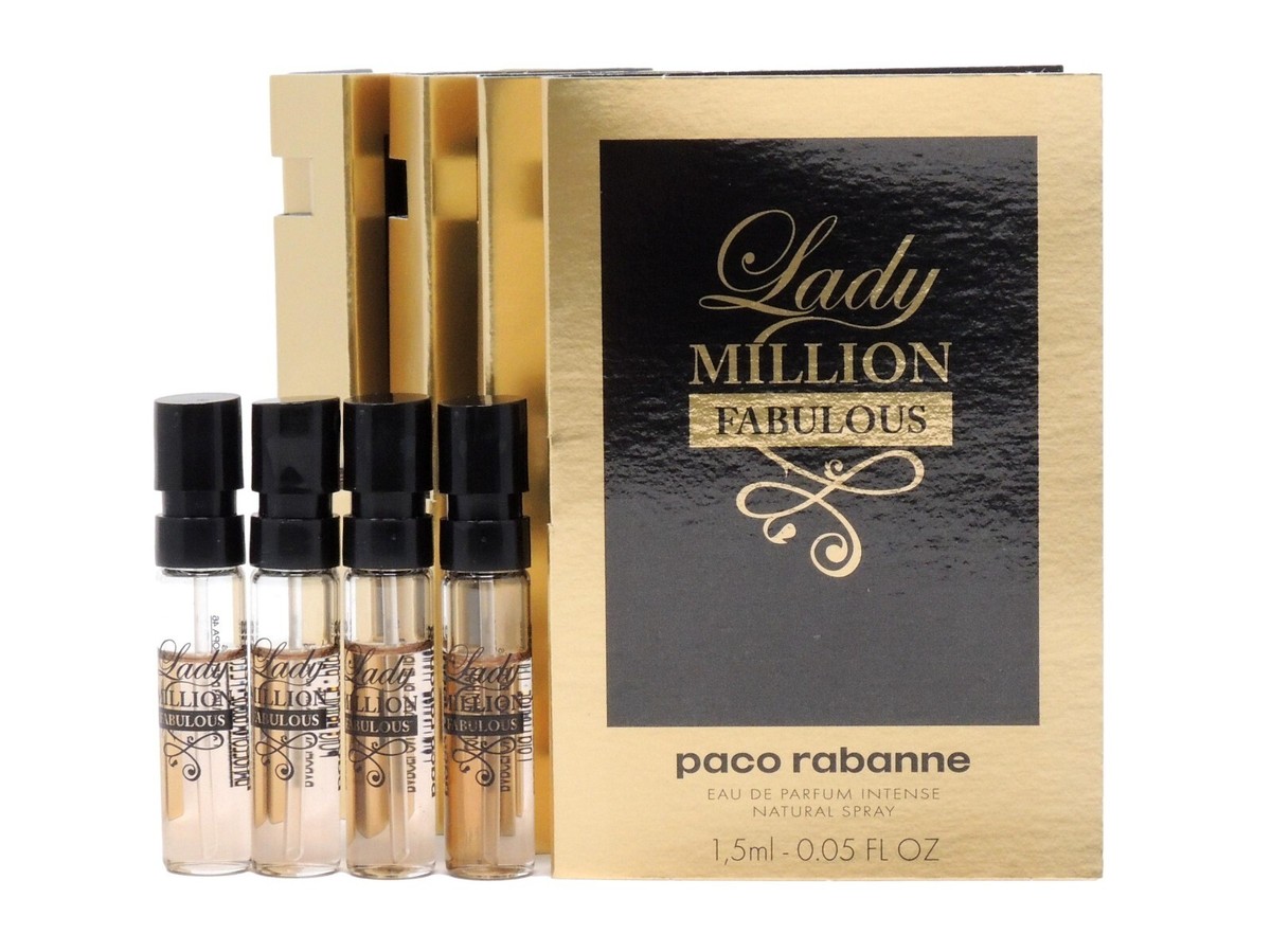 PACO RABANNE LADY MILLION FABULOUS EDP 1.5ml .05fl oz x 4 PERFUME