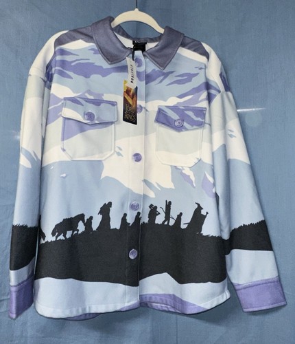 NWT The Lord Of The Rings Fellowship Womens Scenic Portrait Fleece Jacket Sz SM - 第 1/5 張圖片