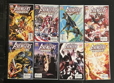 Avengers Invaders #1-12 VF-NM Complete Series (2008) Marvel/Dynamite Alex Ross 