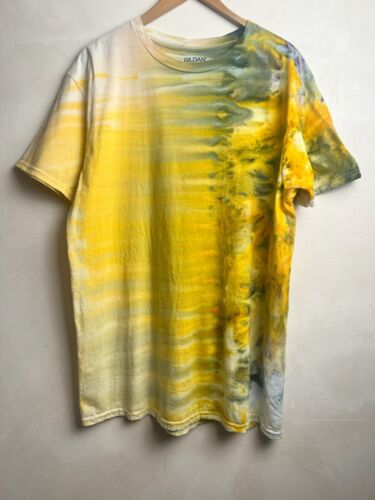NEU Tie Dye Batik Shirt aus Baumwolle, handgefärbt, Ice Dye Design, Größe L - Bild 1 von 8
