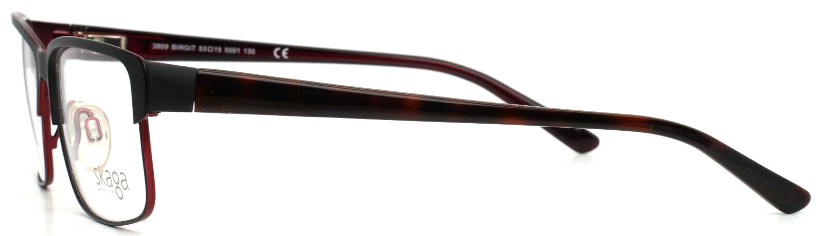 SKAGA 3869 BIRGIT 5501 Black Womens Rectangle Full Rim Eyeglasses 53-15-135 B:35