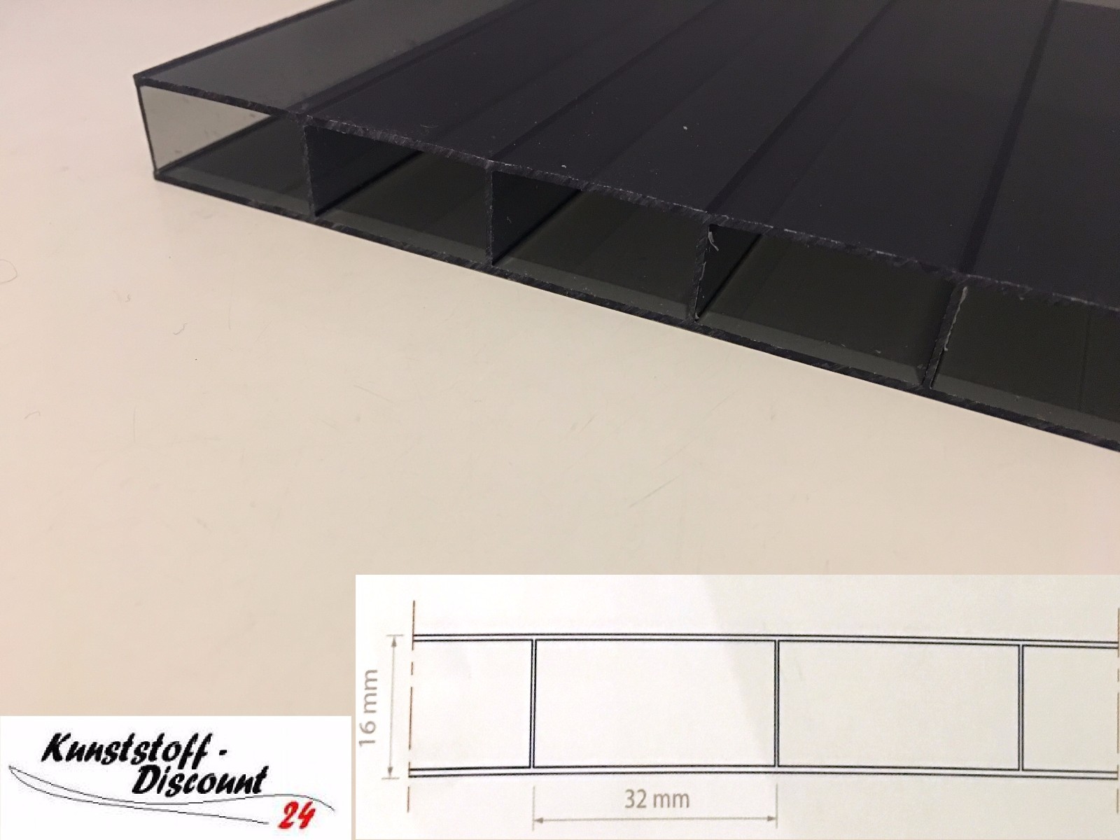 Doppelstegplatten 16 mm PLEXIGLAS® RESIST No